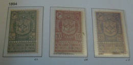 Belgium N° 68 / 70 **   1894  Cat: 29 € - 1894-1896 Tentoonstellingen