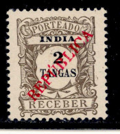 ! ! Portuguese India - 1914 Postage Due Local Republica 2 Tg - Af. P30 - MH (cb 057) - Portugiesisch-Indien