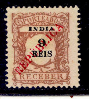 ! ! Portuguese India - 1914 Postage Due Local Republica 9 R - Af. P28 - MH (cb 054) - India Portoghese