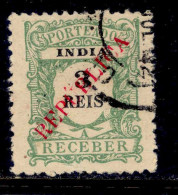 ! ! Portuguese India - 1914 Postage Due Local Republica 3 R - Af. P24 - Used (cb 049) - India Portuguesa