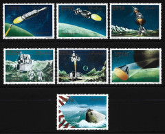 SPACE Somalia SPACE SPACESHIP PLANET ASTRONAUT STAR MNH LUXE Africa Stamps FULL SET - Colecciones