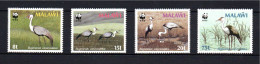 Malawi 1987 Satz 477/80 WWF/Vogel/Kranich Postfrisch - Malawi (1964-...)