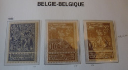 Belgium N° 71 / 73 **   1896  Cat: 25 € - 1894-1896 Exhibitions