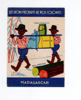 Chromo MADAGASCAR Riz Didactique Au Dos Bons Produits De Nos Colonies Françaises Pub: Phosphatine Falières TB 2 Scans - Other & Unclassified