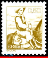 Ref. BR-1446 BRAZIL 1976 - NATIONAL PROFESSIONS,GAUCHO, HORSE, MNH, JOBS 1V Sc# 1446 - Officials