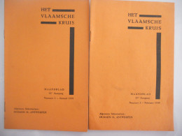 HET VLAAMSCHE KRUIS - Maandblad 1938 Nr 1 + 2 - Secretariaat Oudaen 31 Antwerpen / Vlaams Kruis EHBO Gezondheid Medisch - Practical
