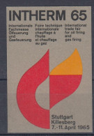 GERMANY 1965 Stuttgart ⁕ INTHERM 65 Trade Fair Oil And Gas Heating Geology ⁕ 1v MNH Label - Cinderella Advertising - Erinnophilie
