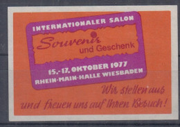 GERMANY 1977 Wiesbaden ⁕ Internationaler Salon Souvenir Und Geschenk ⁕ Cinderella Advertising - Erinnophilie