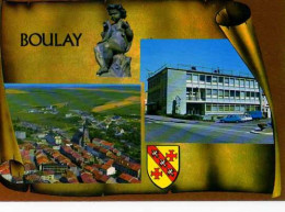 57 BOULAY Vue Generale Hotel De Ville,blason,parchemin - Boulay Moselle