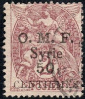 Syrie Obl. N°  46 - Type Blanc Surchargé 50 Centièmes Sur 2c Brun-lilas - Gebraucht