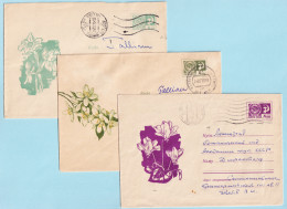 USSR 1968.0926-1007. Flowers. Prestamped Covers (3), Used - 1960-69