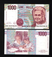 Italy 1000 Lire Unc 3 October1990 Prefix KA---B - Andere & Zonder Classificatie