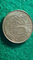 FRANSA- 1963      20    CENTİME       XF - 5 Centimes