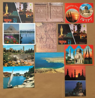 LOT DE 11 CPSM EGYPTE DIVERSES VUES -LUXOR-ALEXANDRIE-ASSOUAN-SHARM EL SHEILH-ABU SIMBEL-LE CAIRE - Sammlungen & Sammellose