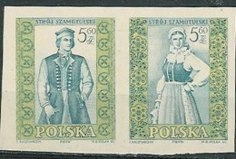 Poland Stamps MNH ZC.1002-03 A: Polish Folk Costumes (cut) - Neufs