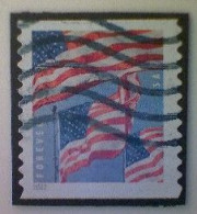 United States, Scott #5656, Used(o) Coil, 2022, Flag Definitive, (58¢) Forever - Used Stamps