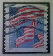 United States, Scott #5655, Used(o) Coil, 2022, Flag Definitive, (58¢) Forever - Usati