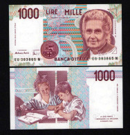 Italy 1000 Lire Unc 3 October1990 Prefix EG---N - Autres & Non Classés