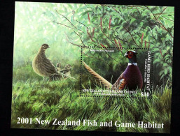 2001 Fish And Game  Habitat Ring-necked Pheasant Xx MNH - Unused Stamps