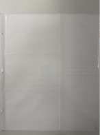 Lot De 50 Feuilles 285x327mm - Fond Blanc - Pour Cartes 105x150mm - 5 Cases R° + 5 V° ( 3 Horizontales + 2 Verticales ) - Albums, Binders & Pages