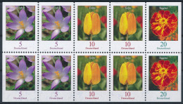 Mi 2471, 2480 & 2484 MNH **  Zd-Kleinbogen, Se-tenant Small Sheet / Flowers, Crocus, Tulip, Marigold - Ungebraucht