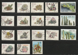 Lot De 15 Timbres Sur Les Cactus, Aruba (Neufs**) Et ( Afrique Du Sud (Oblitérés) - Antillas Holandesas