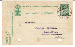 LUXEMBOURG  - CARTE COMMERCIALE Du Luxembourg Ville II  à Bouxwiller ( Alsace ) 1912 - VOIR SCANS - Entiers Postaux
