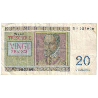 Billet, Belgique, 20 Francs, 1956, 1956-04-03, KM:132a, TB - 20 Franchi