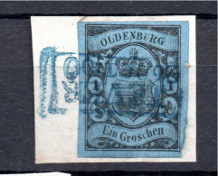Oldenburg 1859 Freimarke 6 Luxus Gebraucht Jever Auf Briefstuck - Oldenbourg