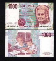 Italy 1000 Lire Unc 3 October1990 Prefix CA---G - Autres & Non Classés