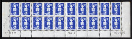 Coin Daté - YT N° 2906** Marianne Du Bicente 2,00 F Bleu - Bloc De 20 Timbres - Daté Du 27-6-94 Avec N° De Feuille 73812 - 1990-1999