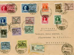 BF0111 / VATICAN  -  25.4.1930 , 1. Ausgabe Vatikanstaat Komplett Mit Eilmarken - Nach Straubing - Michel 1-15 - Storia Postale