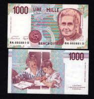 Italy 1000 Lire Unc 3 October1990 Prefix BA---G - Other & Unclassified