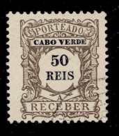 ! ! Cabo Verde - 1904 Postage Due 50 R - Af. P 05 - Used (cb 102) - Kaapverdische Eilanden