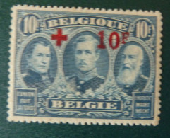 Belgium N° 163 *   1918  Cat: 980 € - 1918 Cruz Roja