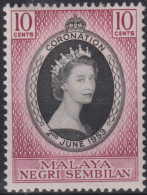 1953 Malaiische Staaten - Negeri Sembilan,*F, Mi:MY-NS 66, Sn:MY-NS 63, Yt:MY-NS 60, Queen Elizabeth II - Negri Sembilan