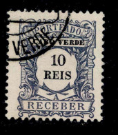 ! ! Cabo Verde - 1904 Postage Due 10 R - Af. P 02 - Used (cb 104) - Kaapverdische Eilanden