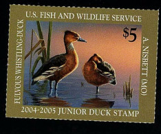 2004 - 2005 Junior Duck Stamp Entenstempel Fulvous Whistling-Duck Xx MNH - Duck Stamps