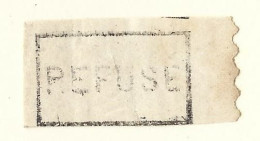 Etiquette Postale  Ancienne   France -  Refuse - Other & Unclassified