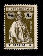 ! ! Macau - 1913 Ceres 1/2 A (Chalky Paper) - Af. 210 - MH (cb 110) - Unused Stamps