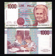 Italy 1000 Lire Unc 3 October1990 Prefix  CC----V - Other & Unclassified