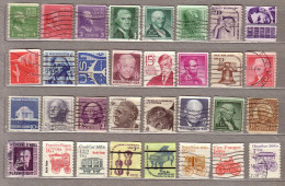 USA 32 Used (o) Different Coil Stamps #1598 - Roulettes