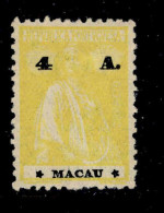 ! ! Macau - 1924 Ceres 4 A - Af. 249 - MLH (cb 120) - Ongebruikt