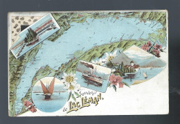 CPA - Suisse - Souvenir Du Lac Léman - Multi-Vues (4 Vues) - NC - Saluti Da.../ Gruss Aus...