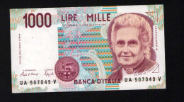 Italy 1000 Lire Unc 3 October1990 Prefix  UA---V - Sonstige & Ohne Zuordnung