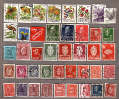 NORWAY NORGE 42 Used (o) Different Stamps #1602 - Sammlungen