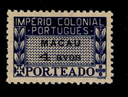 ! ! Macau - 1947 Postage Due 4 A - Af. P 36 - MH (cb 132) - Postage Due