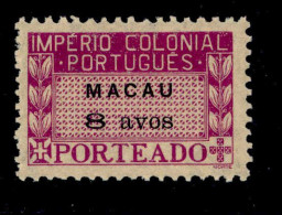 ! ! Macau - 1947 Postage Due 8 A - Af. P 38 - MH (cb 134) - Impuestos