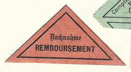 Etiquette Postale  France   Ancienne   - Remboursement   - Allemagne - Sonstige & Ohne Zuordnung