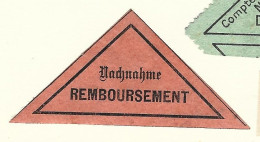 Etiquette Postale  France   Ancienne   - Remboursement   - Allemagne - Otros & Sin Clasificación